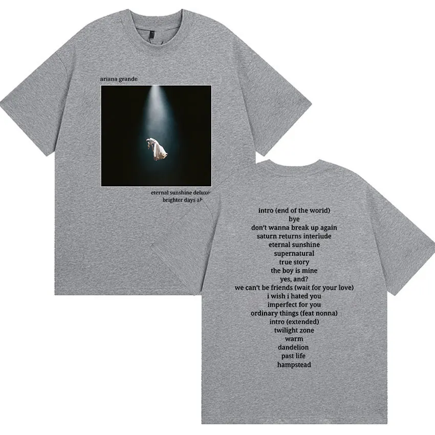 Ariana Grande Brighter Days Ahead Album 2025 Grafik-T-Shirts für Männer und Frauen, Hip-Hop-Mode, kurzärmeliges T-Shirt, Streetwear