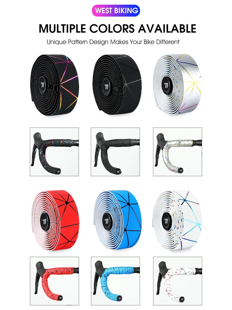 AliExpress West Biking WEST BIKING Bicycle Handlebar Tape Soft  EVA PU Bike Bar Tape Professional Cycling Damping Anti-Vibration Wrap With 2 Bar Plugs