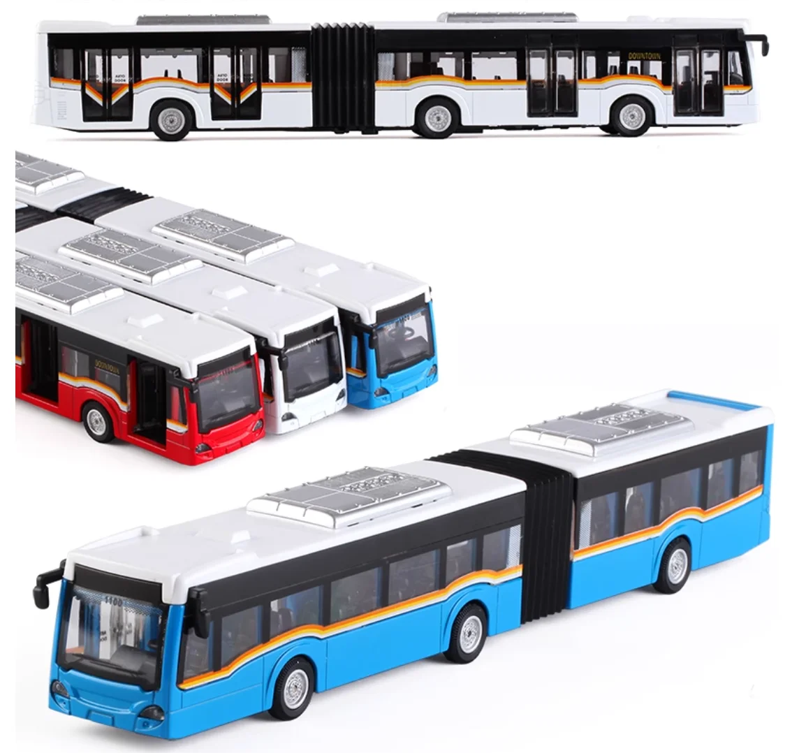 

Акустооптический двойной эластичный автобус из сплава, детская игрушка в подарок B337