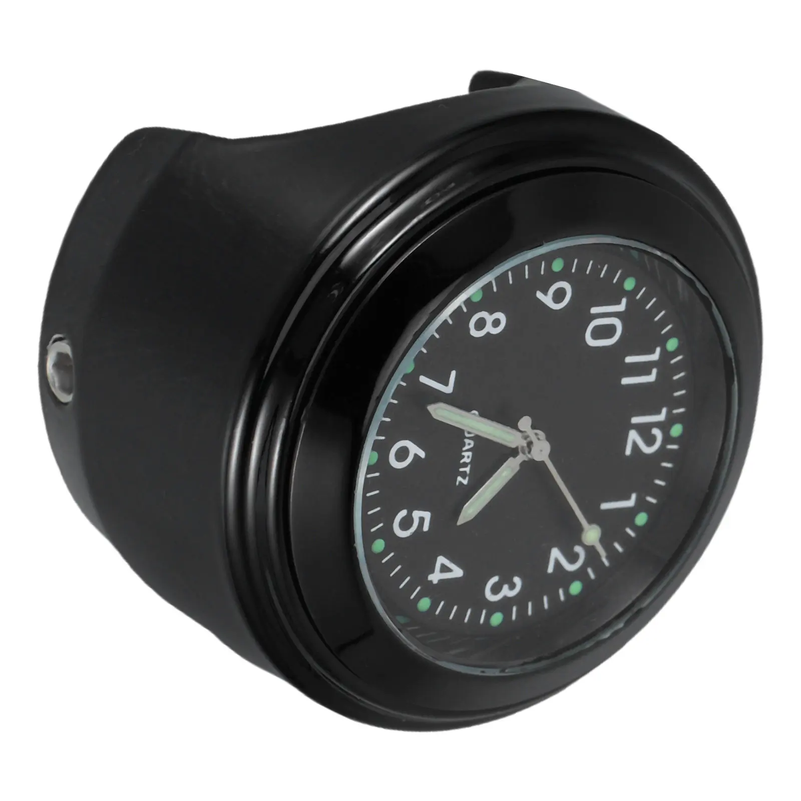 1Set Motorcycle Handlebar Clock Aluminum Alloy Quartz Movement Dustproof Thermometer Waterproof Bike Handlebar Mount