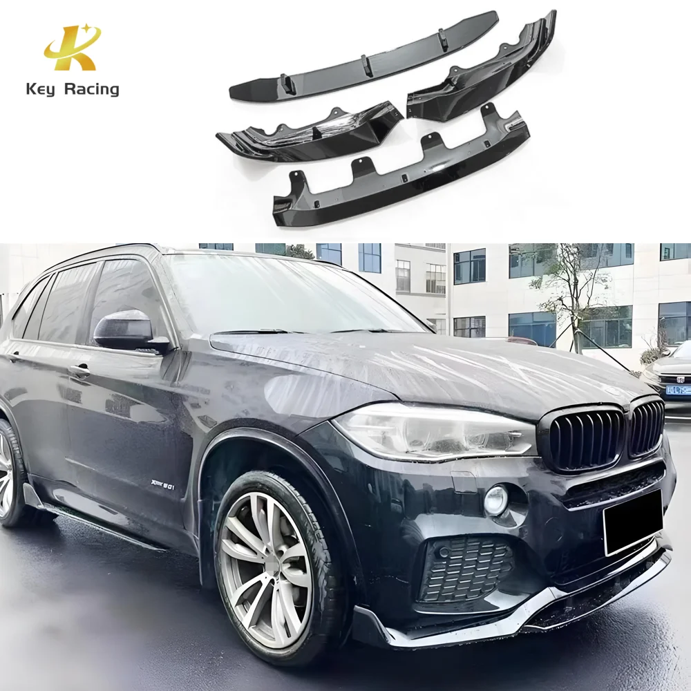 

Накладка на передний бампер (сплиттер) для BMW X5 F15 2014-2019, нижняя, внешние детали