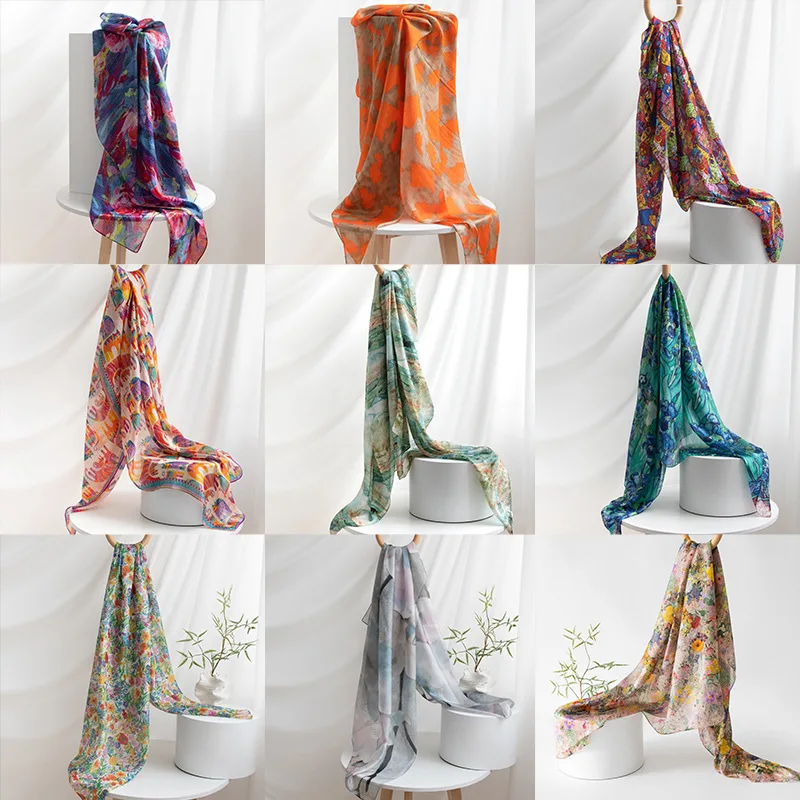 Scarf Long High-Grade Women's Summer Thin Fashion All-Match Printed Shawl