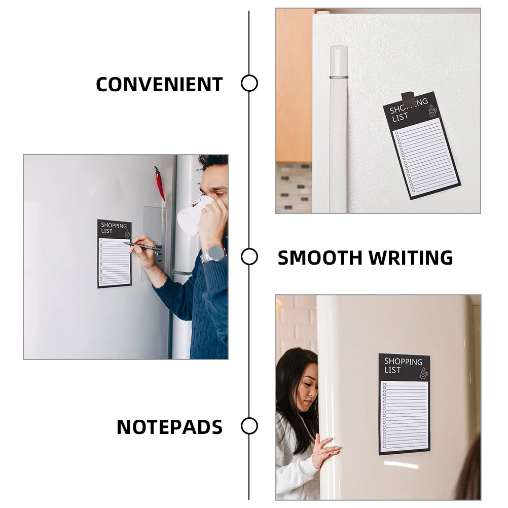 Bloc de notas magnético, Bloc de notas de doble cara para planificación, refrigerador