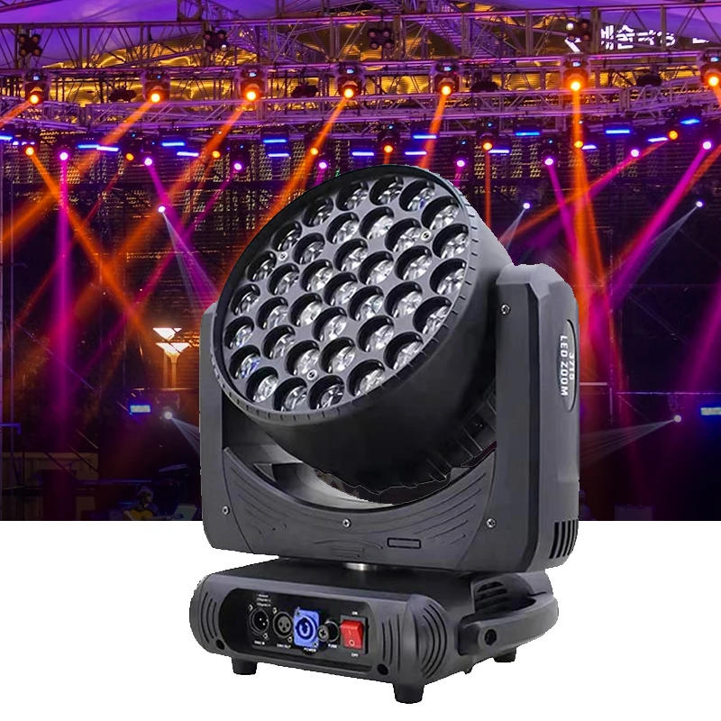 

37X15W RGBW 4in1 full color Zoom Wash Moving Head Lights movil wash with Circle Pixel for Audio Video & Lighting