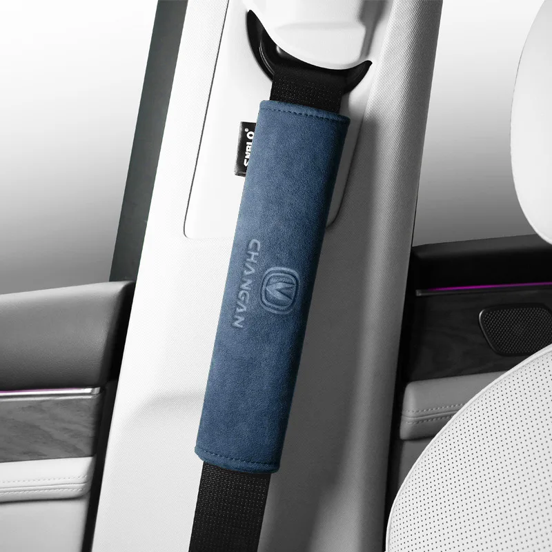 For Changan CS35 CS55 Plus CS75 CS85 CS95 UNI-V UNI-T UNI-K Hunter F70 Alcantara Suede Car Interior Safety Belt Shoulder Guards