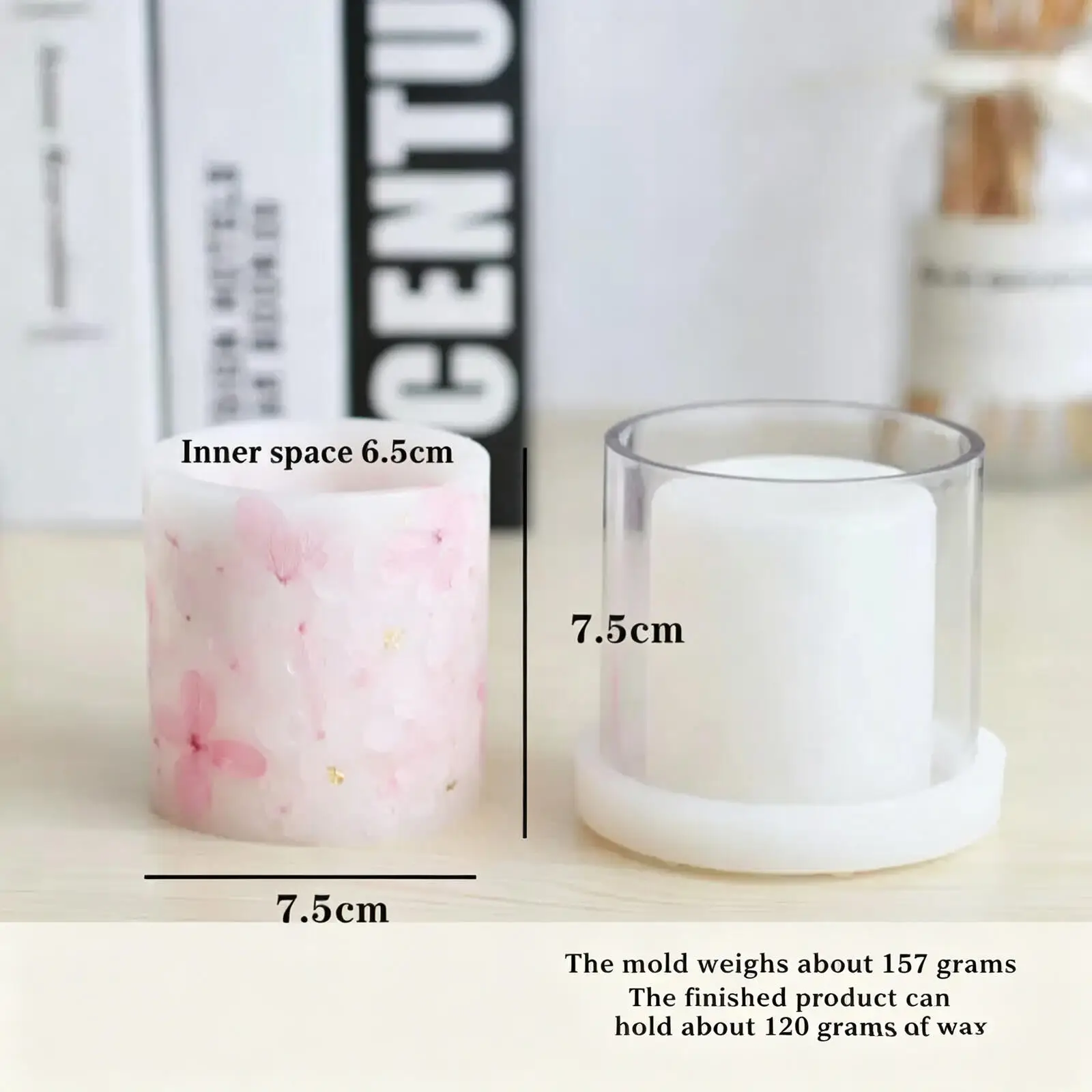 

Reusable Plastic Candle Making Mold Hollow Square Shape DIY Craft Supplies For Aromatic Candles And Soaps