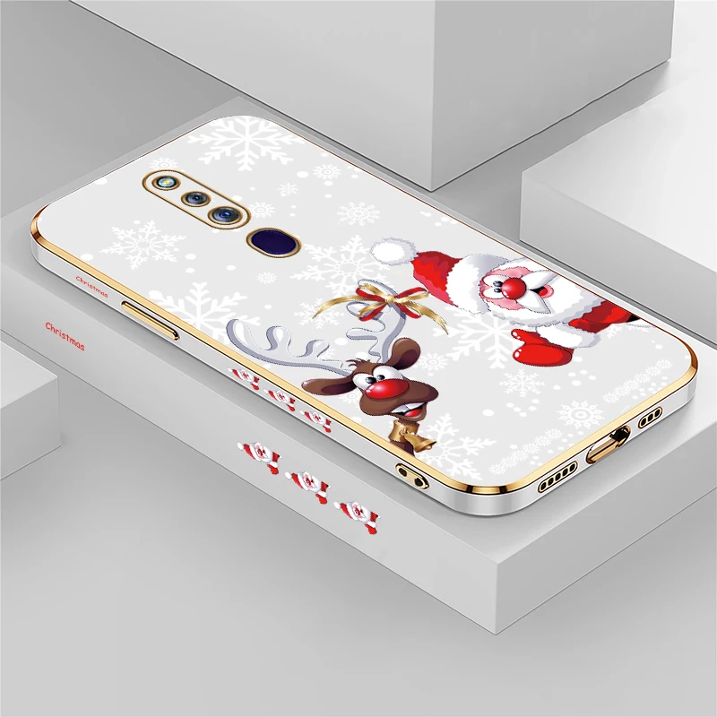 عيد الميلاد ثلج جراب هاتف ل ممن لهم F29 برو F21 برو 5G F9 F11 F19 F17 F15 F23 F5 الشباب F1S تصفيح سيليكون غطاء ناعم