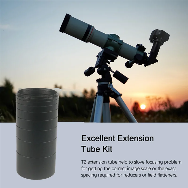 A97I-For Astronomy Monocular Telescope T2 Extension Tube Kit 3/5/7/10/12/15/20/30MM M42x0.75
