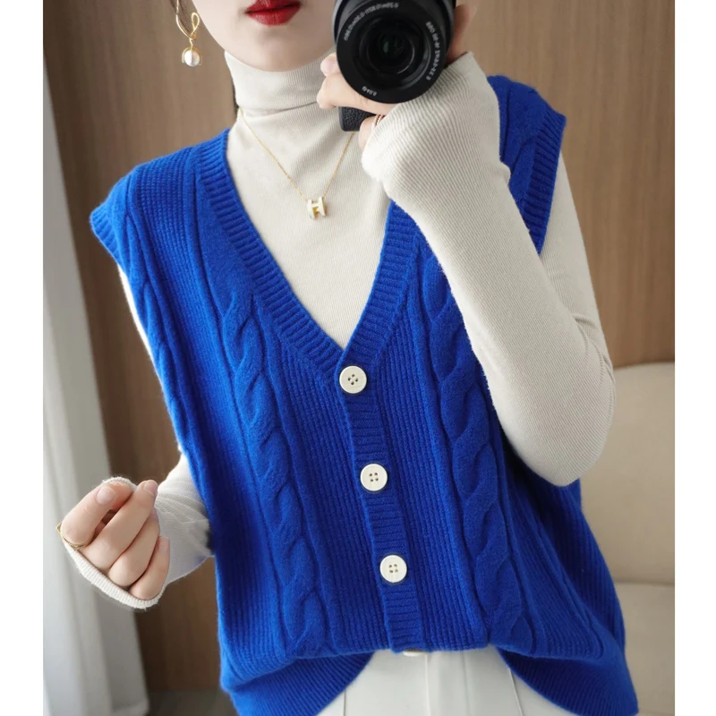 Bellissimo gilet di lana lavorato a maglia Cardigan da donna Thiened Svel Capispalla maglione Camere con design floreale aperto
