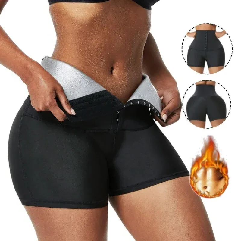 

Sweat Sauna Pants Body Shaper Shorts Weight Loss Slimming Shapewear Women Waist Trainer Tummy Hot Thermo Sweat Leggings Fitness