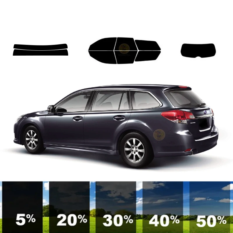 precut Removable Window Tint Film For Car 100% UVR 5%-35%VLT Heat Insulation Carbon ﻿For SUBARU LEGACY 4 DR WAGON 2005-2009