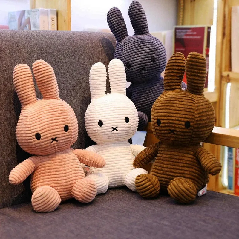 Niedliches Cartoon Miffy Kaninchen Plüschtier, Weiche Baumwollpuppe, Einfacher Schlafbegleiter, Kinder-Komfortkissen, Geschenkspielzeug
