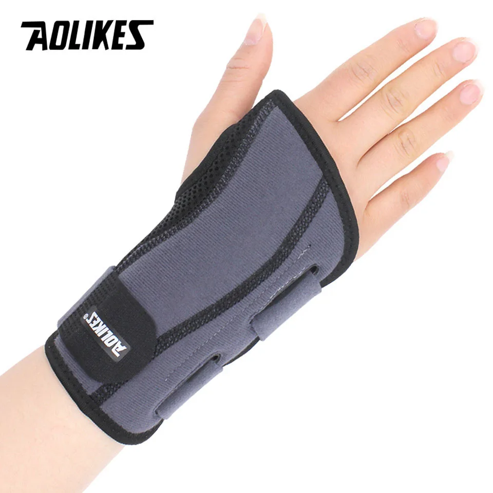 AOLIKES 1PCS Wrist Brace Wrist Support with Splints,Hand Support for Carpal Tunnel Arthritis Sprain Recovery Wrist Pain Relief