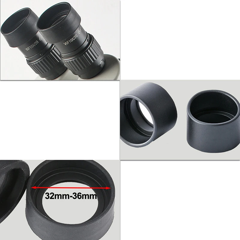 2 Stück, Gummi-Abdeckungen für Okulare, Durchmesser 32–36 mm, zum Schutz der Augen, geeignet für Stereomikroskope, Teleskope, Monokulare und Binokulare Geräte. – Detail 10