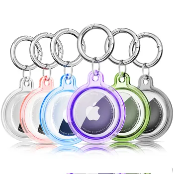 Waterproof Anti-lost Keychain Holder Transparent TPU Case for Apple Airtag Dog Cat Pet…