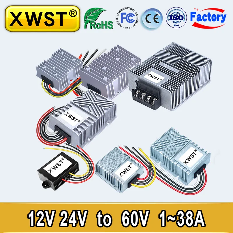 

DC DC Step Up Converter 12V 24V to 60V Voltage Regulator 1-38A Boost Power Supply Stabilizer Output Waterproof