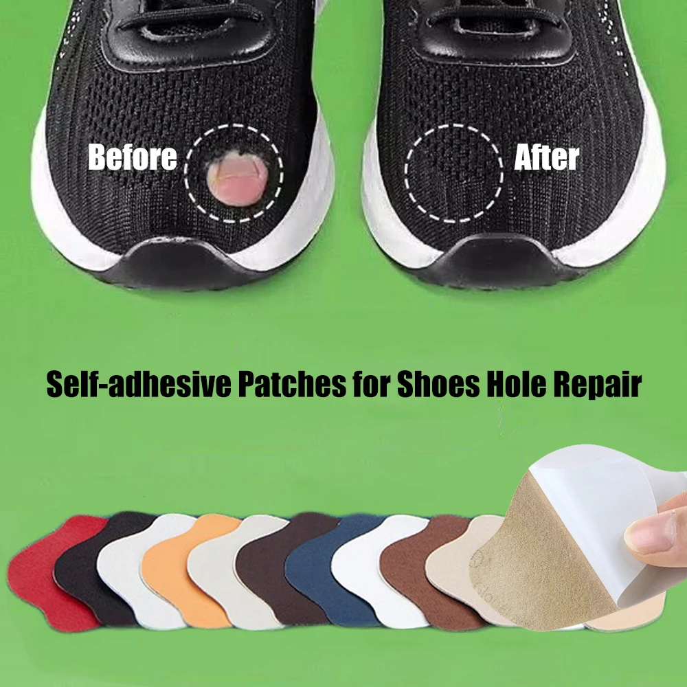 4pcs Sport Shoes Holes Repair Patches Sneakers Heel Protector Self-Adhesive Shoe Backs Stickers Anti-wear Breathable Shoe Pad