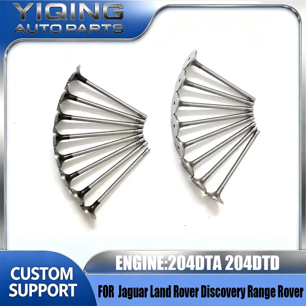 16PCS Intake Exhaust Valve Kit For Jaguar Land Rover Discovery Range Rover 2.0 TD4 Diesel 204DTA 204DTD Turbo AJ200 AJ20D4 14–25