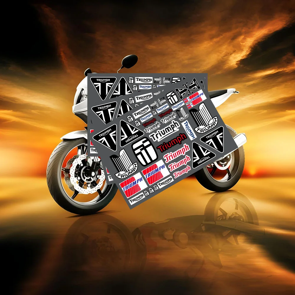 Pegatinas T-Triumph, pegatina para Moto, parachoques de carrocería, ventanas, motocicleta, portátil, paredes, película de vinilo, calcomanía, accesorios de sintonización de coche