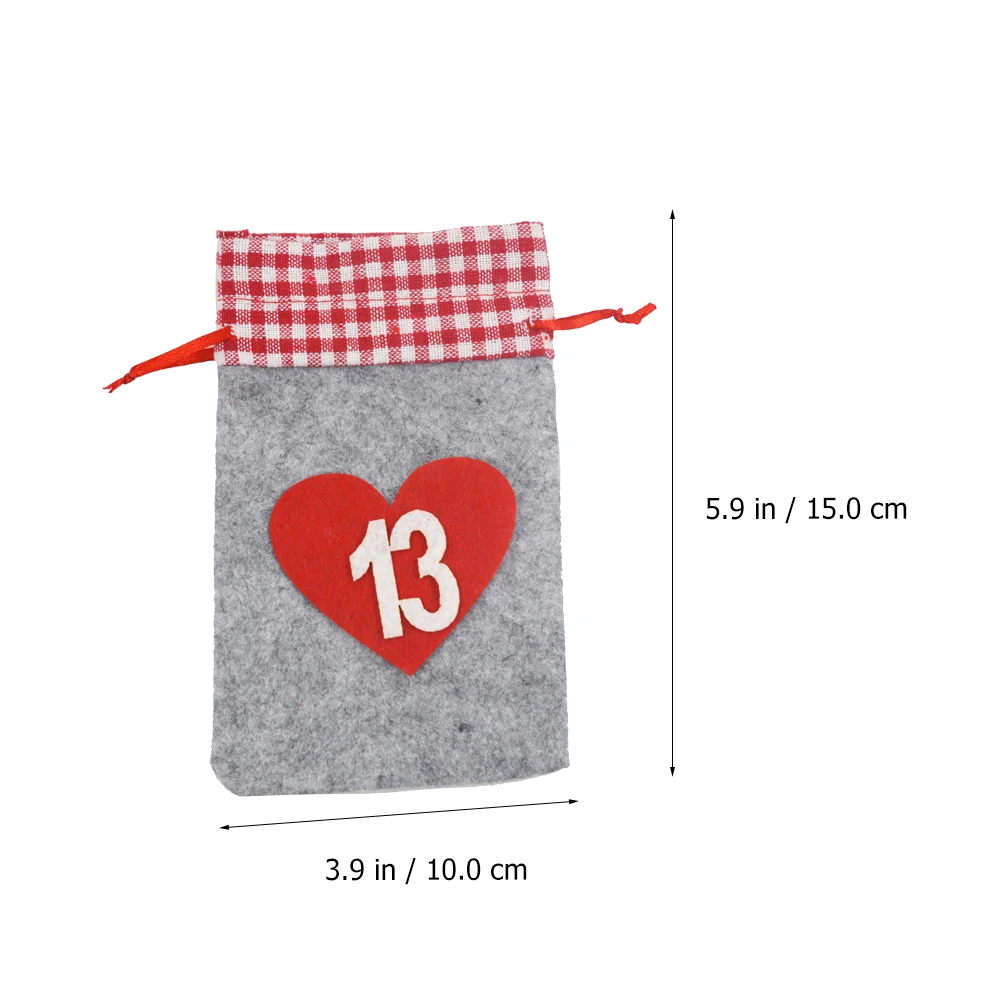 

Christmas Cloth Bag Set Advent Calendar Gift Bags Party Favor Wrapping Hanging nament Xmas Storage Container