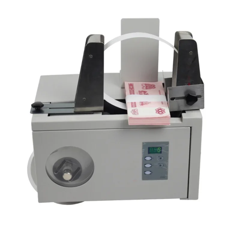 Currency Banknote Strapping Bundling Machine Paper Tape Banding Machine for Sale