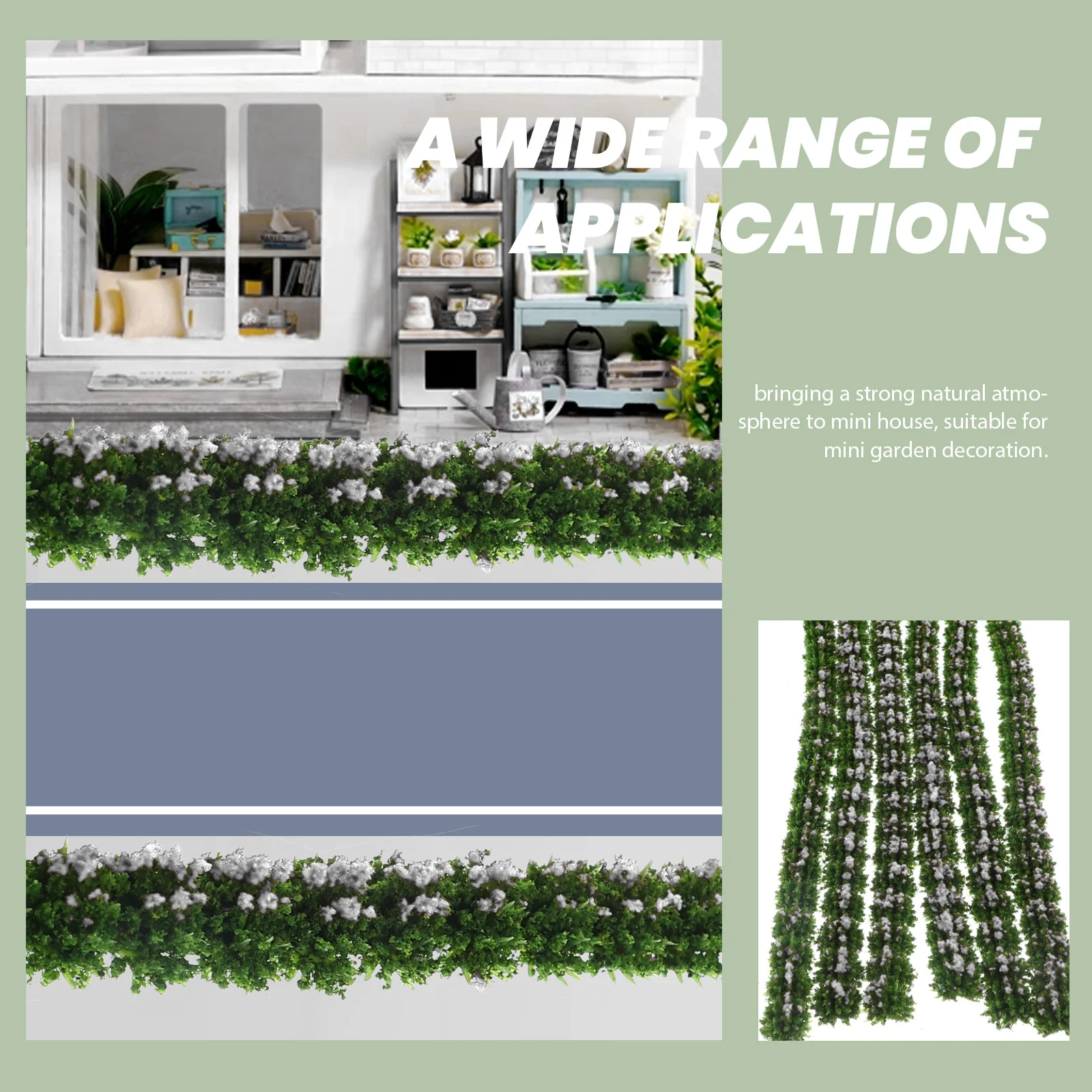 

6Pcs Simulation Shrub Strip Flexible Miniature Shrub Cluster DIY Scenery Landscape Fairy Garden Accessories Outdoor Mini Garden