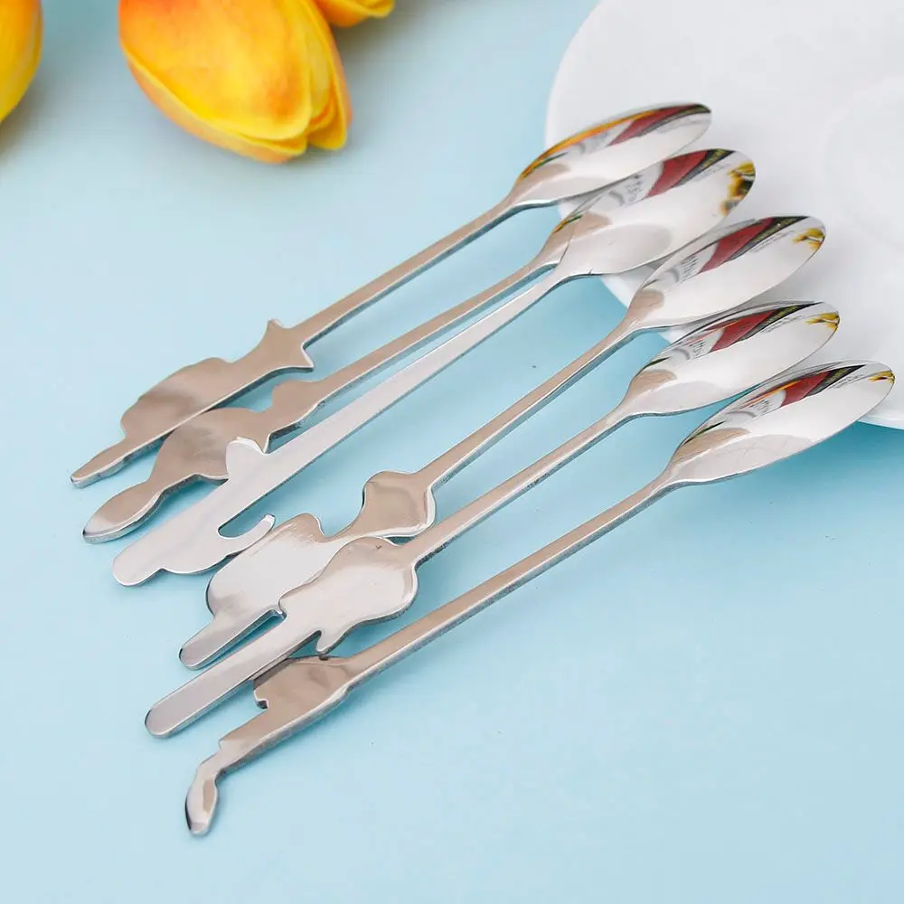 Music Symbol Long Handle Bar Drinking Tools Dining Teaspoon Coffee Spoon Tableware Flatware