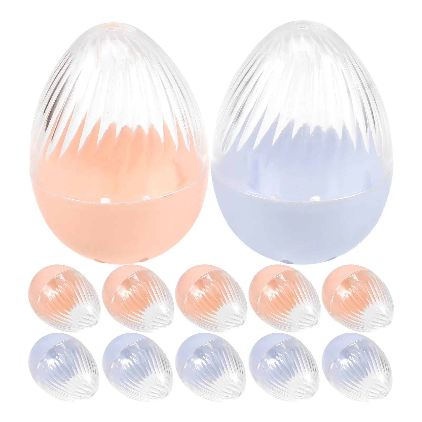 12Pcs Transparent Plastic Egg Shape Watch Box Single Watch Display Case Portable Clear Organizer Storage Container