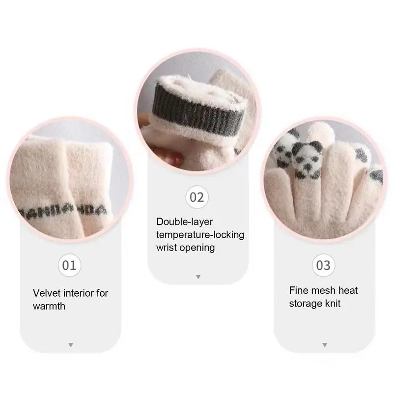 Knitted Gloves Touch Screen Knit Cycling Gloves Breathable Knit Mittens Hand Warmers For Women Winter Holiday Gifts