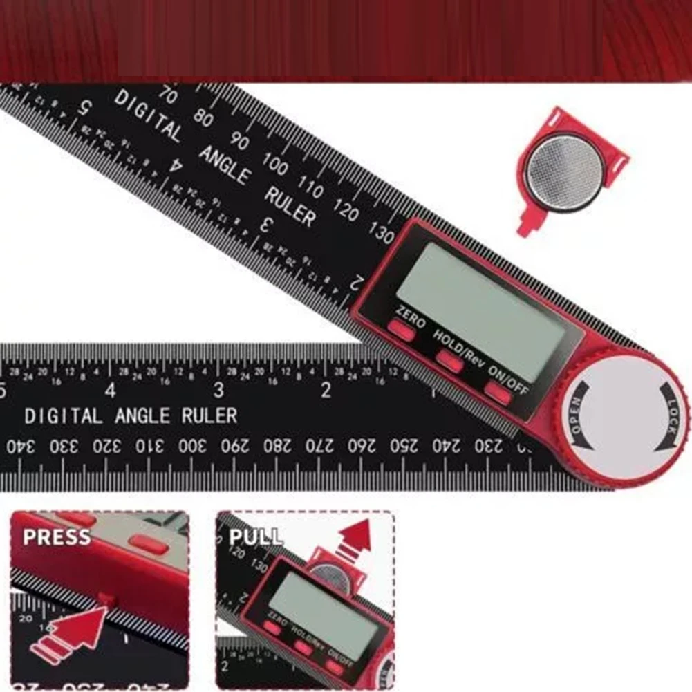 2-in-1 Digital Angle Meter Inclinometer Digital Angle Ruler Electronic Goniometer Protractor Angle Finder Measuring Tool