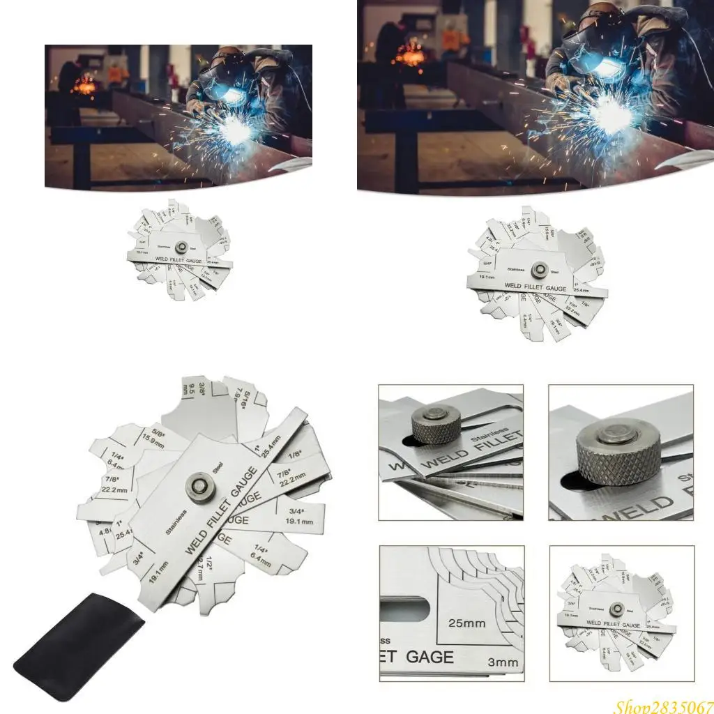 

Reliable Fillet Weld Gauge 7pcs/Set Measuring Tool for Industrial Applications 831F