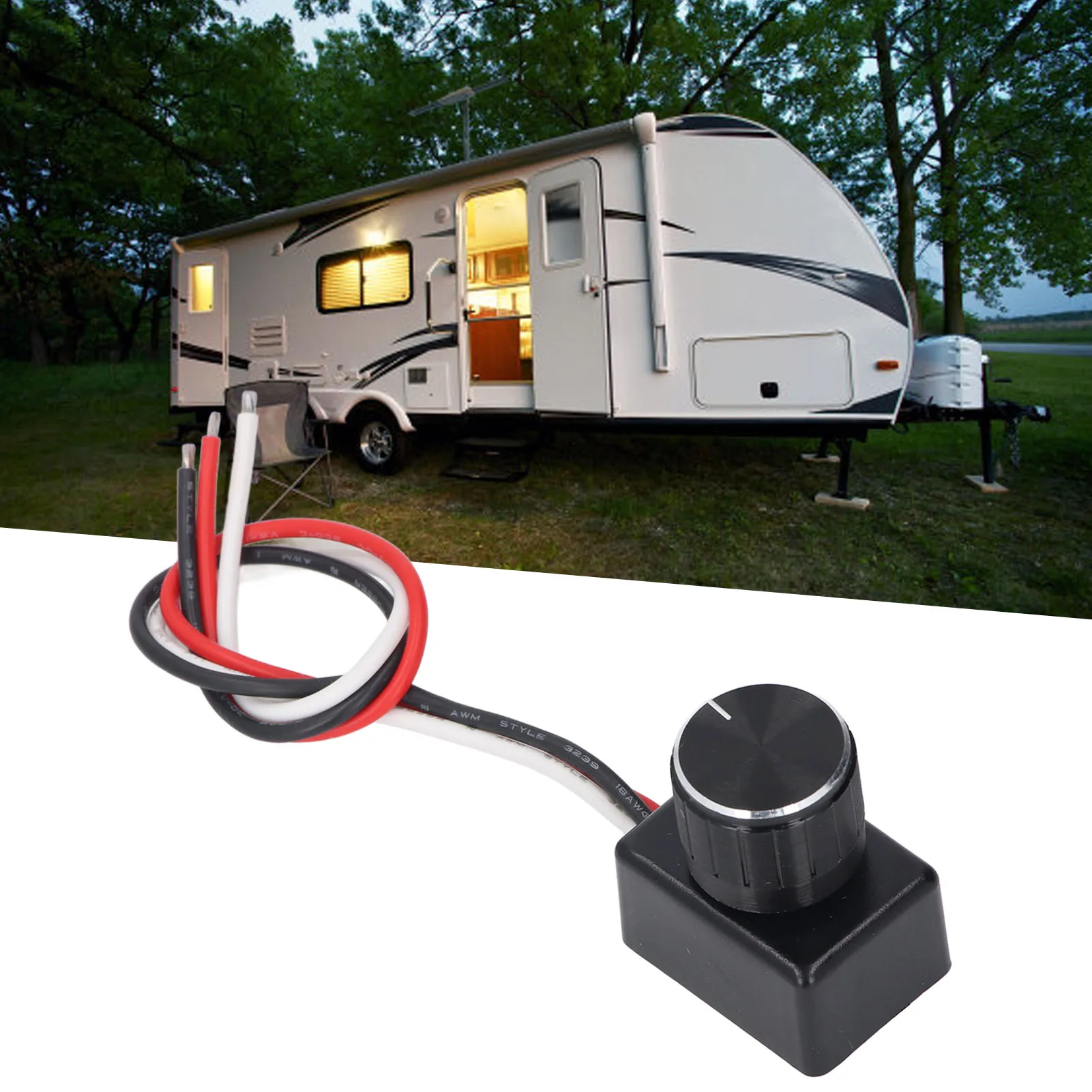 Dimmer  PWM Dimmer  Overcurrent Prevention Aluminium Alloy ABS Good Heat Dissipation Built in Resistor for Boat