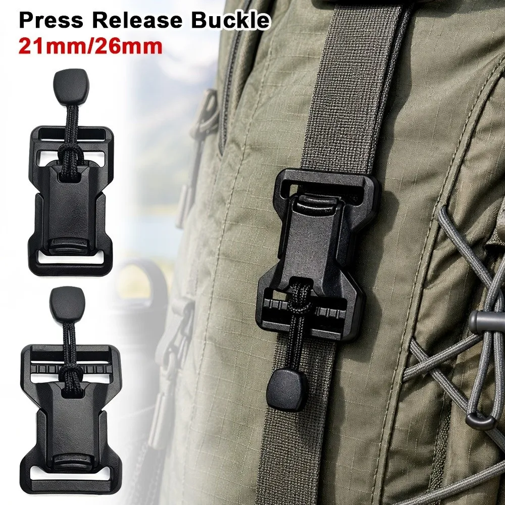 5pcs High Quality 20/25mm Quick Release Buckle Plastic Black Press Release Buckle Backpack Luggage Accessories Clip