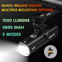 ESLNF Bicycle Light 1000 LM Quick Release 4800mAh Aluminum Alloy Headlight Night Lighting USB Charging Waterproof Cycling Light