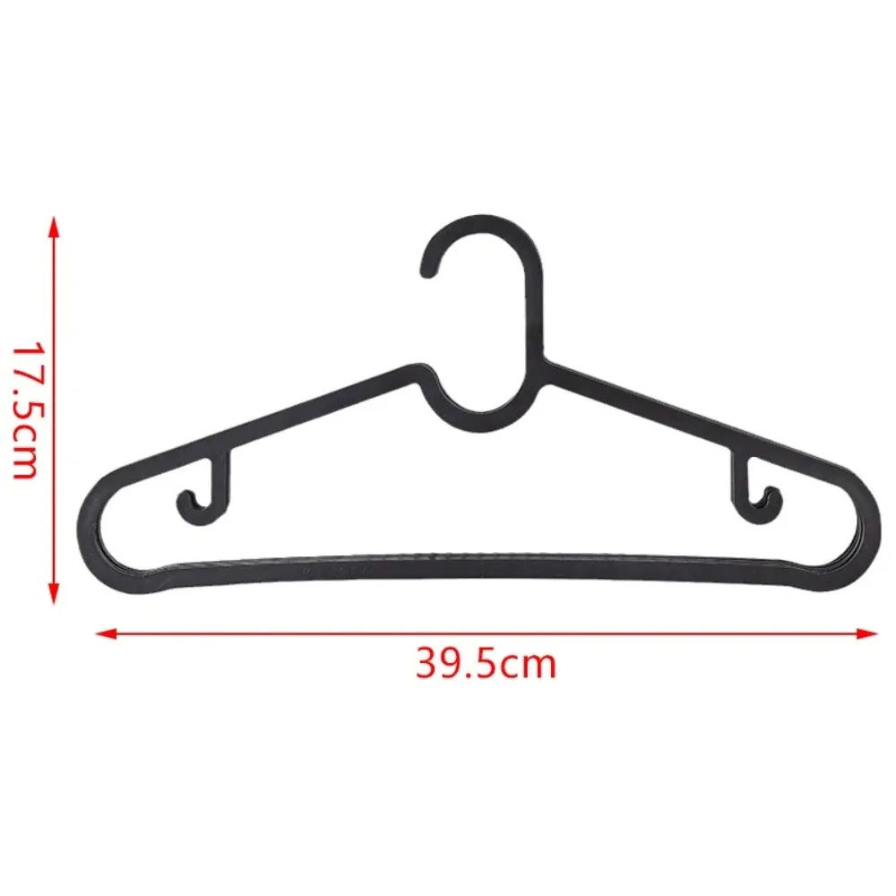 10 Pcs Portable Non-slip Clothes Hanger Black/White Adult Size Household Clothes Rack Plastic Clothing Storage Rack