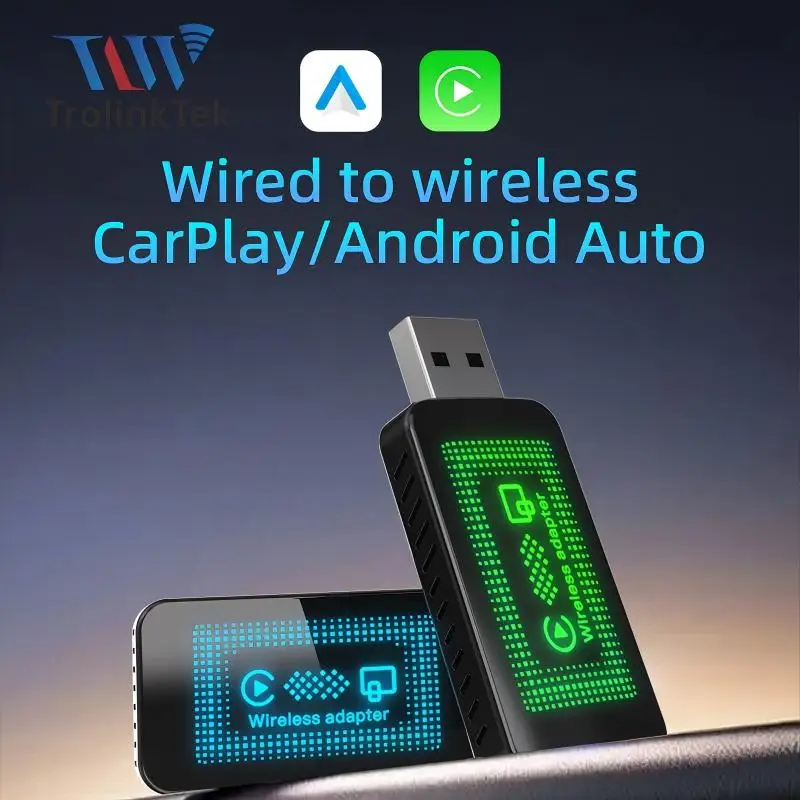 

TrolinkTek Wireless CarPlay Android Auto Adapter Smart Mini Box Plug And Play WiFi Fast and Auto Connect for OEM Car Stereo WIFI