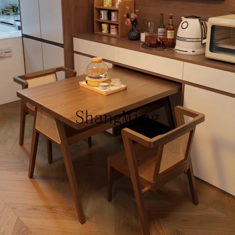 

ZYY solid wood rectangular modern simple small apartment eating table household creative dining table