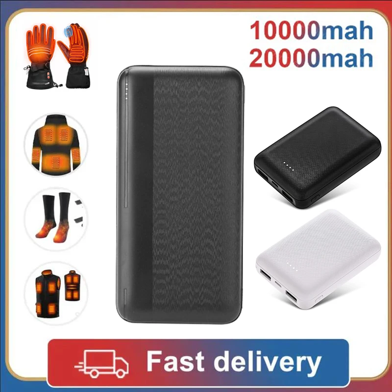 2 Types Power Bank 5V/2A Micro/Type-C Out Fast Charger External Battery Pack 10000mAh/20000mAh For Electric Heating Equipment