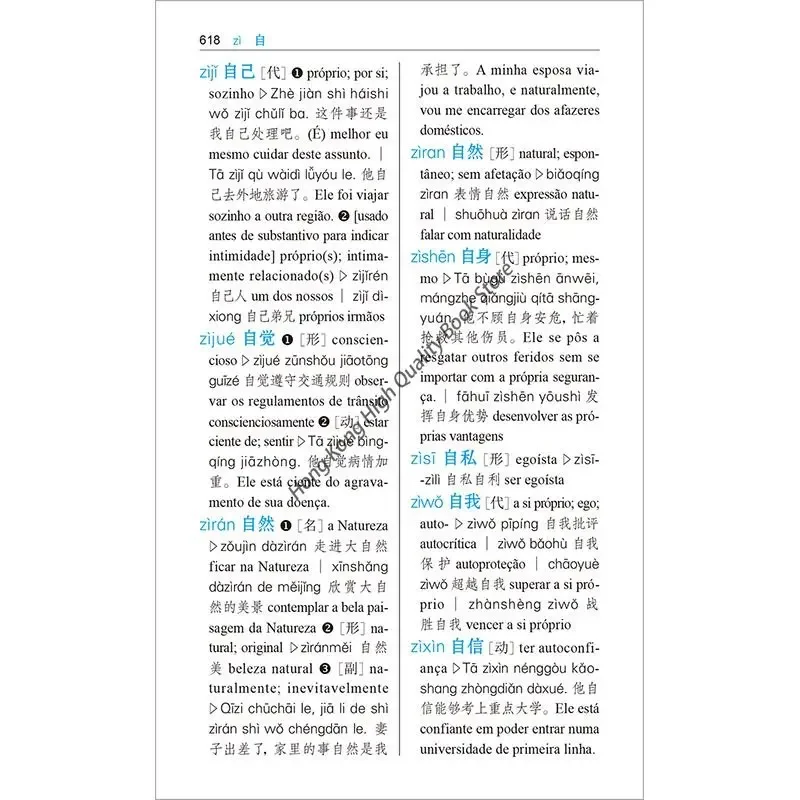 Portuguese Dictionary Chinese Dictionary: Portuguese Edition Language Learning Books