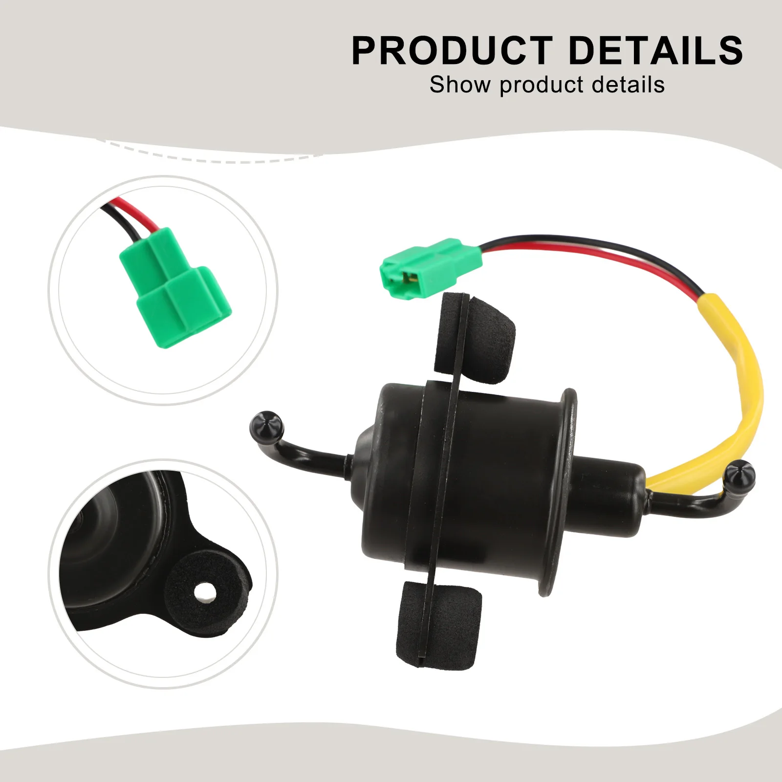 Aftermarket Fuel Pump Rear External Fuel Pump Built-In Copper Coil Direct Replacement Part Optimal Fuel Pressure