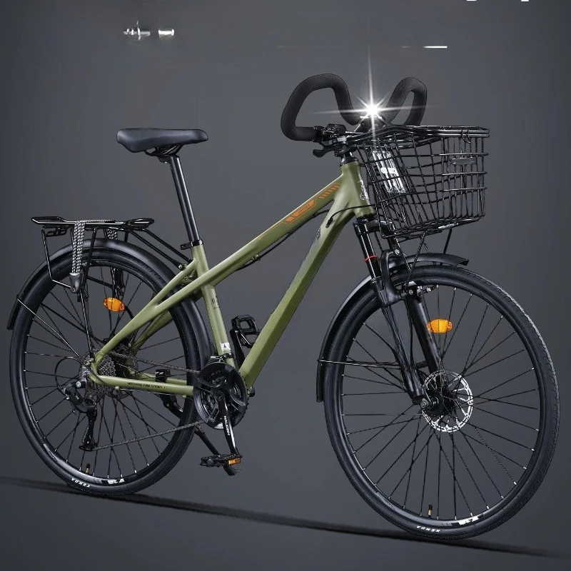 Butterfly handle aluminum long-distance touring bike bicycle shock-absorbing mountain bike road bike adult bicycle