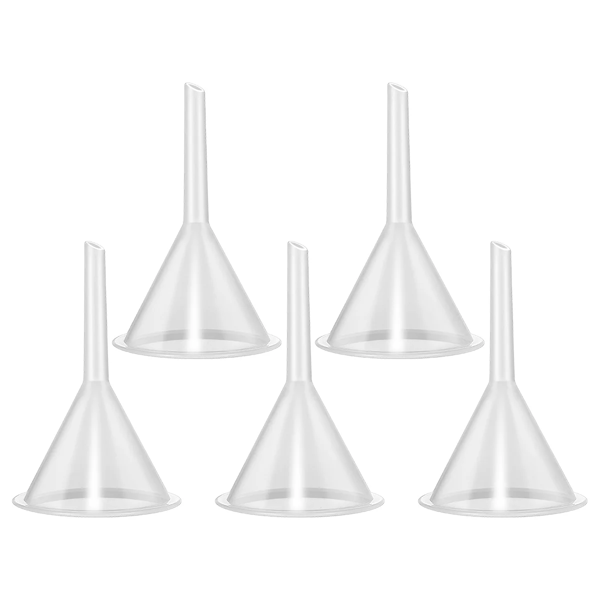 

UEETEK 5 Pcs 60ml Multipurpose Plastic Funnels Laboratory Clear White Plastic Filter Funnel (White) Multipurpose Funnels