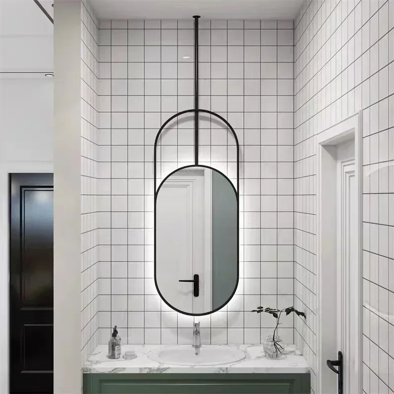 Hanging Backlight Mirror Bathroom Aesthetic Dressing Bathroom Mirror Modern Full Height Custom Espejo Pared Bathroom Fixture