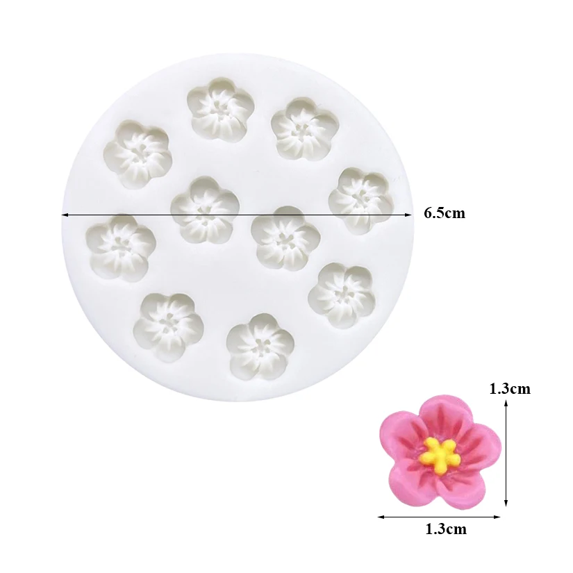 Mini Flower Silicone Mold Sugarcraft Cupcake Baking Mold Fondant Cake Decorating Tools