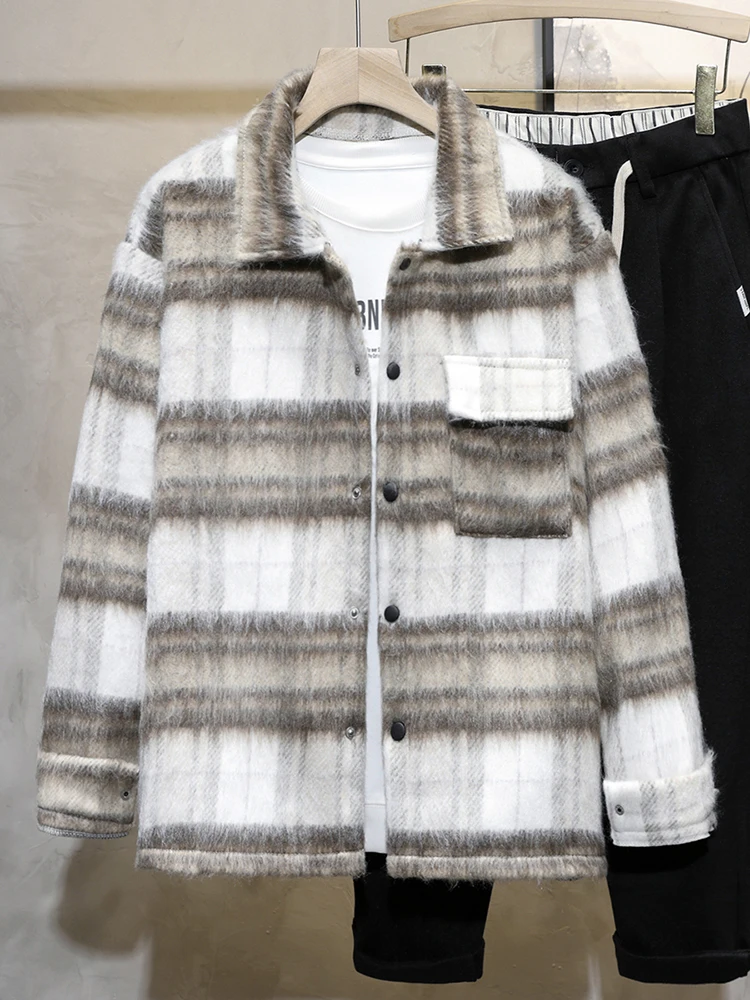 

Мужская осенне-зимняя шерстяная куртка, свободный повседневный топ, маленькое брендовое пальто Fraance Sle Faion, элитное молодежное пальто