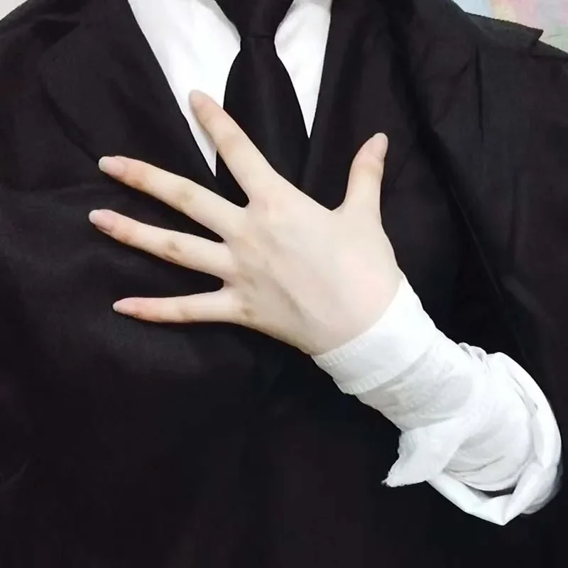 Disfraz de Dazai, gabardina negra, chaqueta, pantalones, guantes, vendaje, trajes de Osamu Dazai, uniforme de Halloween, Kostum para Anime Comic Con