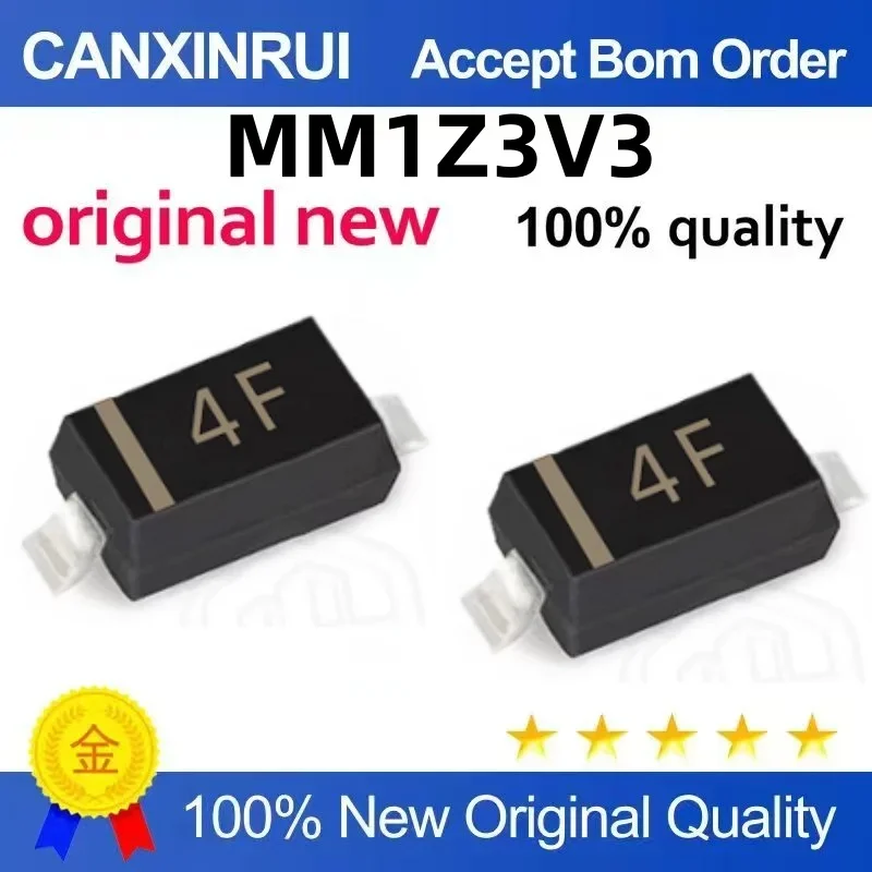 (5-100 pieces) Surface mount voltage regulator diode MM1Z3V3 power 500mW voltage regulator tube BZT52C package 3.6v3.3