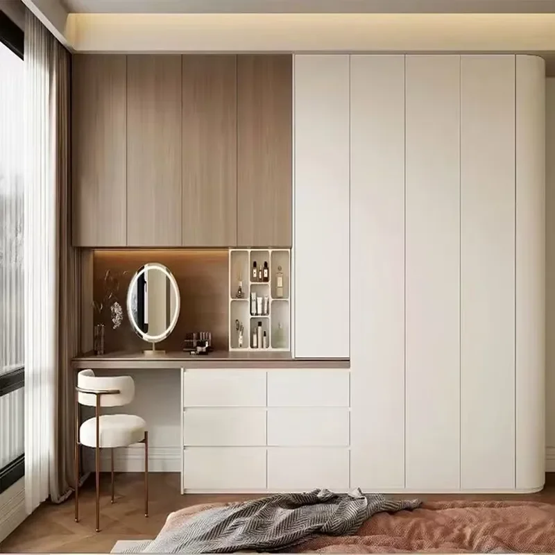 Hot-selling Bedroom Dressing Table Modern Wardrobe and Dressing Table Integrated Cabinet