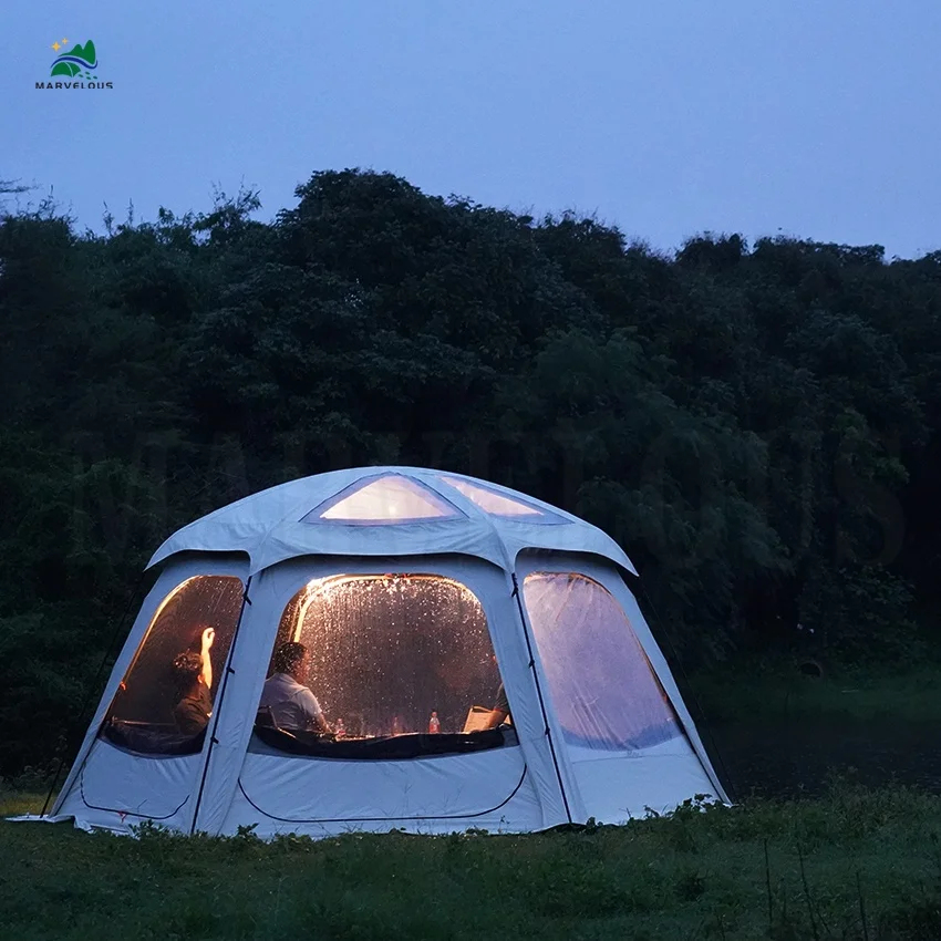 

Desert Dome Tent Fabric Four-Season Water Resistant 8-10 Person Two Bedrooms Living Room Car Camping Campervan Rear Tent