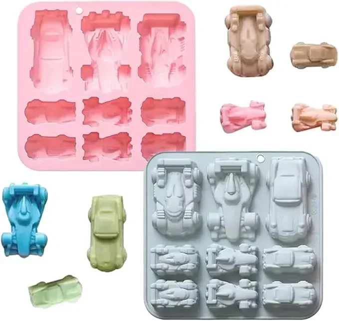 Silicone Car Chocolate Molds Handmade Soap Cake Decorations Party Cakes Bread Chocolate Dessert Pudding Silicone Molds